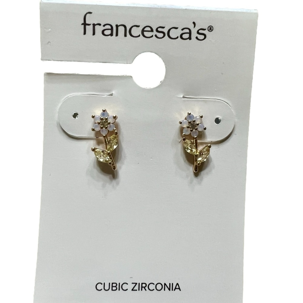 NWT. Francesca‘s cubic zirconia earrings